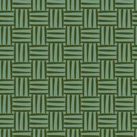 Rattan seamless pattern. Texture of the weave. Green illustration. vector