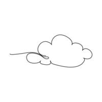 Ethereal Simplicity A One Line Cloud Icon vector