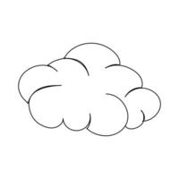 Cloud in One Line A Symbol of Lightness vector