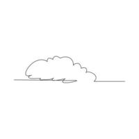Floating in Ink A Single Line Cloud Illustration vector