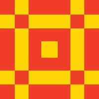 A red and yellow square pattern vector