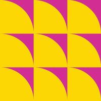 A yellow and pink pattern with several curved lines vector