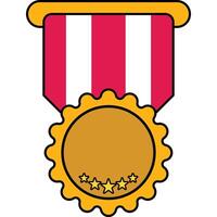 A medal with stars on it vector