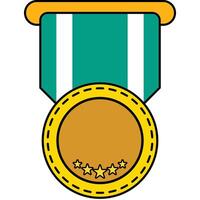 A medal with stars on it vector