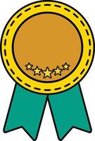 A medal with stars on it vector