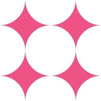 A pink and white pattern with circles vector