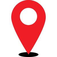 A red location marker on a white background vector