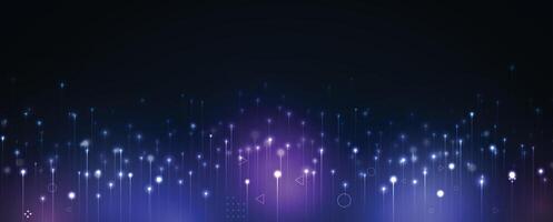 abstract background with glowing lights and dots vector
