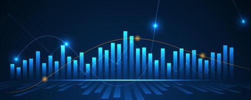 an abstract background with a graph line vector