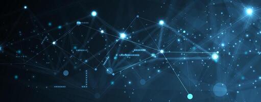 Connected networks in a digital worl. Abstract technology background vector