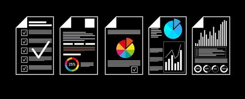 Financial technology and business analysis background. Virtual big data science illustration. vector