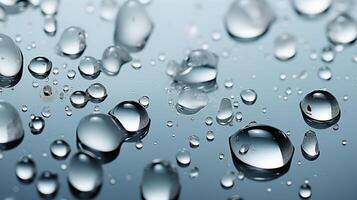 Water drops on a surface photo