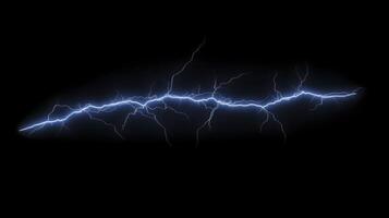 Lightning bolt on black background photo