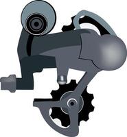 A bicycle with gears and a chain vector