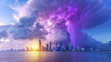 Flashing arc of power. photo