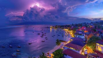 Powerful electrical current. photo