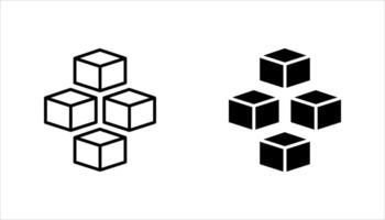 Building blocks line icon vector