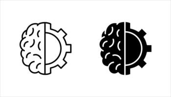 Brainstorm icon set, on a white background. vector