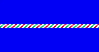 Candy cane line with red and green striped animation. Seamless line with striped candy pattern. Candy lines Seamless animation video