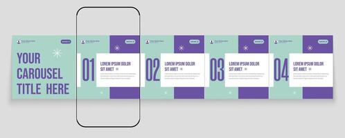 Minimal editable carousel post, social media carousel post vector