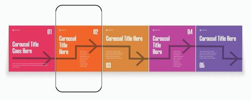 Tips sharing carousel post set vector