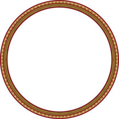 round colored seamless classical byzantine ornament. Infinite circle, border, frame Ancient Greece, Eastern Roman Empire