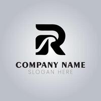 The letter r logo design template vector