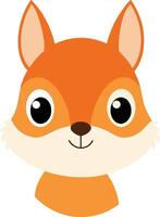 Playful Squirrel Head Cartoon Design in Art vector
