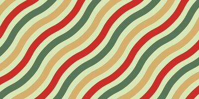 Retro color lined, striped, wavy abstract background design. vector