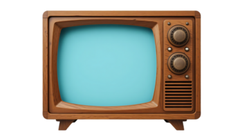 Vintage wooden TV box with a cut out screen frame perfect for retro decor artistic displays and nostalgic interior design inspiration png
