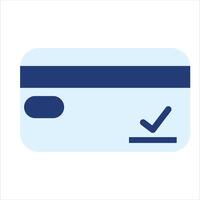 Debit card icon, Payment card approve validation icon vector