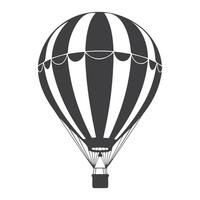 Dynamic skydiver with parachute silhouette, capturing the essence of adrenaline and adventure. vector
