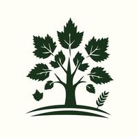 tree silhouette design on a white background vector