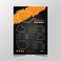 template Food Menu with Bold Typography vector