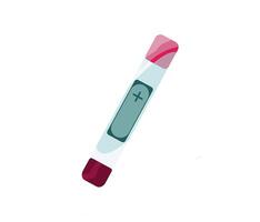 an illustration of a thermometer with a red and white band vector