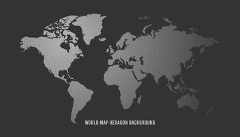 World Map Background with Hexagon Pattern - Modern Geometric Texture vector