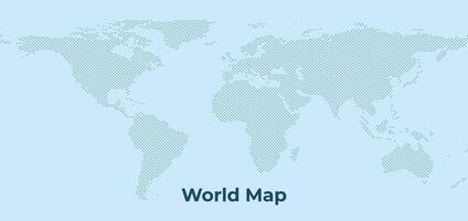 World Map Background with Dash Pattern vector