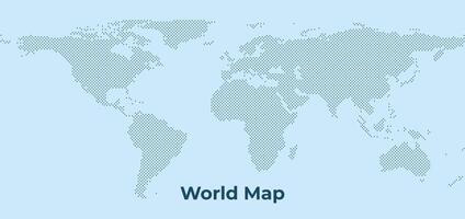 World Map Background with Diamond Texture Pattern vector