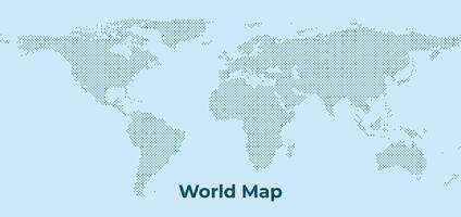 World Map Background with sparkle Pattern - Global star Design vector