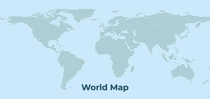 World Map Background with plus Pattern - Global Dotted Design vector
