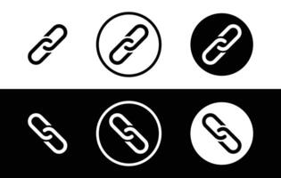 Chain solid icon. Link Icons in Different Variations. vector