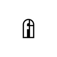 IF or FI Modern Logo and Icon Design vector