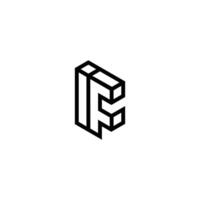 IF FI 3d Unique Lettermark Logo for Branding vector