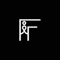 IF or FI Logo and Icon Design vector