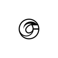 Abstract IF FI Circle Alphabet Logo with a Stylish Concept vector