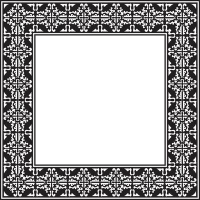 Ethnic Decorative Frame Motifs.