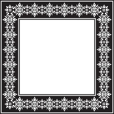 Ethnic Ornamental Frame with Elegant Vintage Border.
