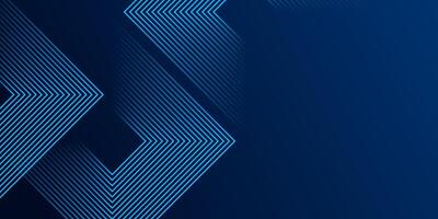 Dark blue square line abstract background. Shiny blue square geometric lines with future technology concept. vector