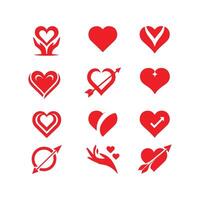 love icon in red color vector