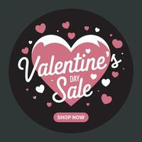Valentine's day sale banner vector
